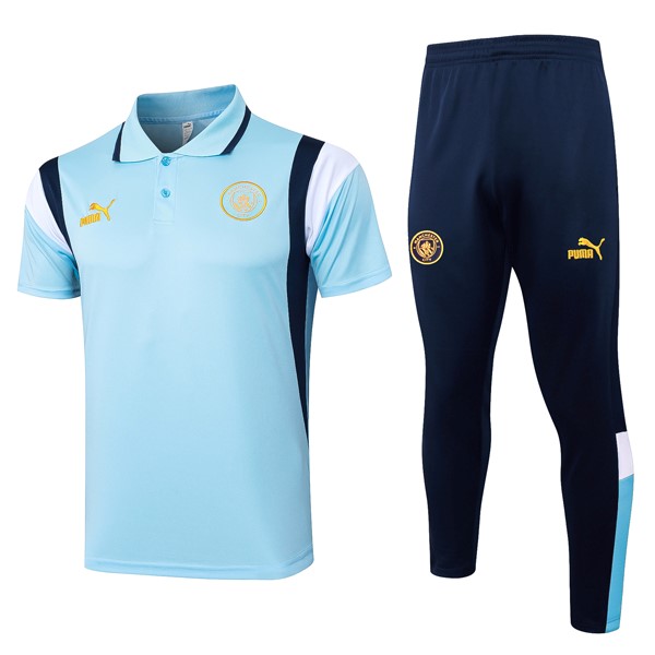 Polo Manchester City Conjunto Completo 2024 2025 Azul